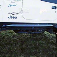 Rock Hard 4x4 Rock Sliders, Powder Coated w/Side Tubing (04-06 Wrangler TJ Unlimited) - Rock Hard 4x4 RH3001-UCS