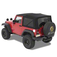 Bestop Supertop NX w/Tinted Windows, Twill, Matte Black (07-13 Wrangler JK 2 Door) - Bestop 54822-17