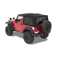 Bestop Replace-A-Top w/Tinted Windows, Twill, Matte Black (10-13 Wrangler JK 4 Door) - Bestop 79847-17