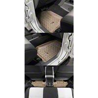 Rugged Ridge Four Piece Floor Liner Set, Tan (07-10 Wrangler JK 2 Door) - Rugged Ridge 13987.02