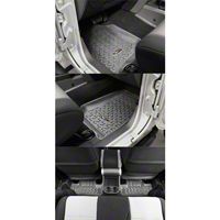 Rugged Ridge Four Piece Floor Liner Set, Gray (07-10 Wrangler JK 2 Door) - Rugged Ridge 14987.02