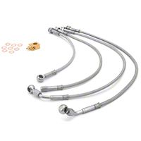 Rugged Ridge Brake Hose Kit, Braided Stainless Steel (07-13 Wrangler JK) - Rugged Ridge 16734.1