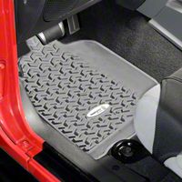 Rugged Ridge Front Floor Liners, Tread Lightly, Gray (07-13 Wrangler JK) - Rugged Ridge TL-14920.01