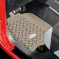 Rugged Ridge Front Floor Liners, Tread Lightly, Tan (07-13 Wrangler JK) - Rugged Ridge TL-13920.01