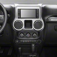 Rugged Ridge Center Radio Console, Brushed Silver (11-13 Wrangler JK) - Rugged Ridge 11152.24