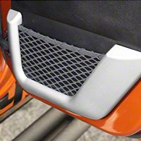 Rugged Ridge Door Net Trim, Brushed Silver, 2nd Row (11-13 Wrangler JK) - Rugged Ridge 11152.22