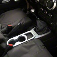 Rugged Ridge Center Cup Console, Brushed Silver, Manual (11-13 Wrangler JK) - Rugged Ridge 11152.23