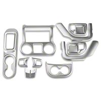 Rugged Ridge Interior Trim Accent Kit, Brushed Silver, Automatic (11-13 Wrangler JK 2 Door) - Rugged Ridge 11152.91