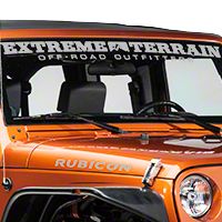 Extreme Terrain Windshield Banner, Silver (87-13 Wrangler YJ, TJ & JK) - Extreme Terrain Graphics J26030