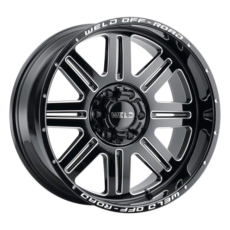 Weld Off Road Tundra Chasm Gloss Black Milled 6 Lug Wheel 18x9 0mm