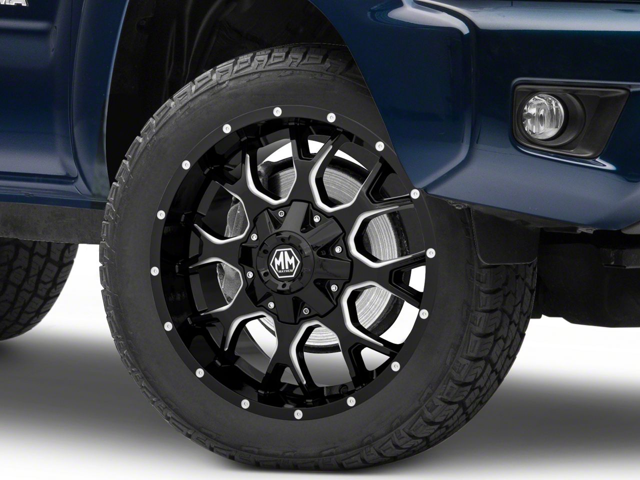 Mayhem Wheels Toyota 4 Runner Warrior Black Milled 6 Lug Wheel 20x9