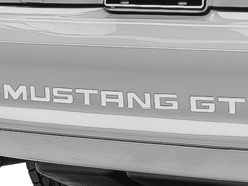 American Muscle Graphics Mustang White Vinyl Bumper Insert Letters ...