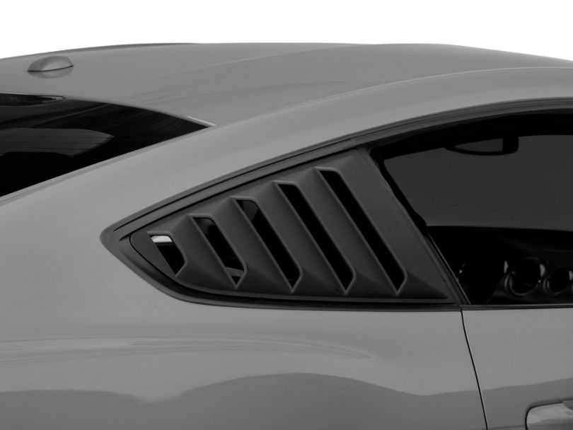 Defenderworx Mustang Quarter Window Louvers; Matte Black 901448 (1520