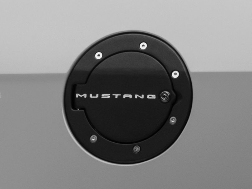 Mustang Locking Fuel Door w/ Mustang Logo Two Tone (1014 All)