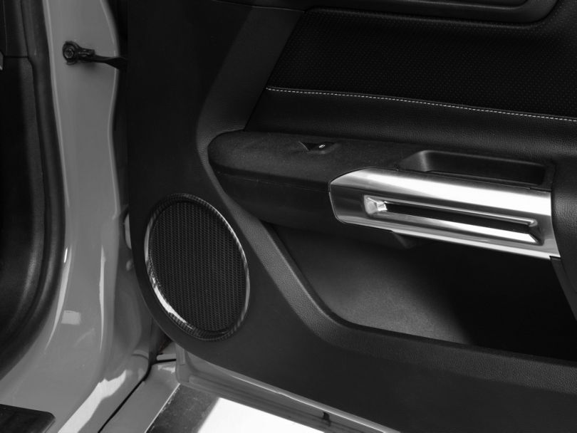 SpeedForm Mustang Carbon Fiber Style Door Speaker Trim 405175 (1520 All)