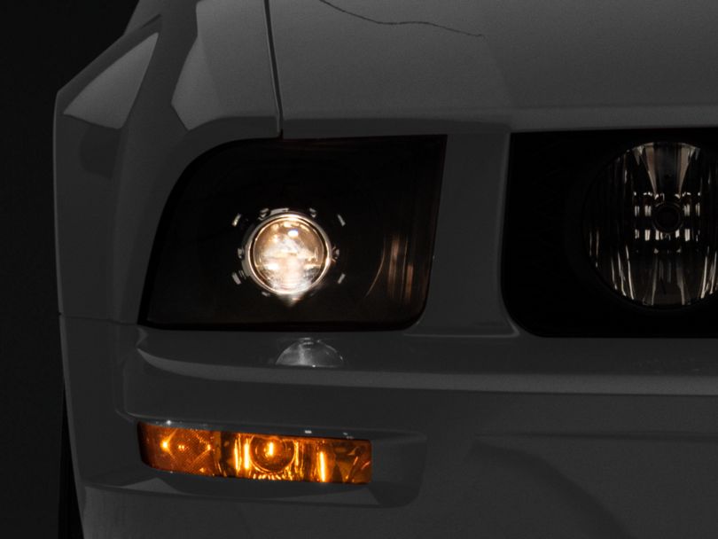 Mustang Black Retro Style Projector Headlights (0509 GT, V6)