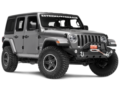 SEC10 Jeep Wrangler Hood Decal; Matte Black J123770-JL (18-24 Jeep