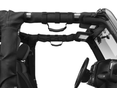 GalaxyMotoince Rear Side Bar Grab Handle For Jeep Wrangler 87-16 – Black, For JK TJ YJ
