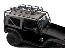Barricade Roof Rack Basket; Textured Black (07-24 Jeep Wrangler JK & JL)