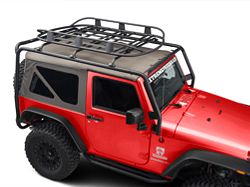 Barricade Roof Rack Basket; Textured Black (07-24 Jeep Wrangler JK & JL)