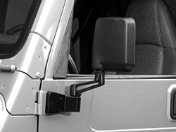OPR Side Mirror; Driver Side; Black (87-02 Jeep Wrangler YJ & TJ)