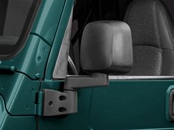 OPR Side Mirror; Driver Side; Black (03-06 Jeep Wrangler TJ)