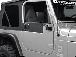SEC10 BodyShield Door Accent Decal; Textured Black (87-06 Jeep Wrangler YJ & TJ)
