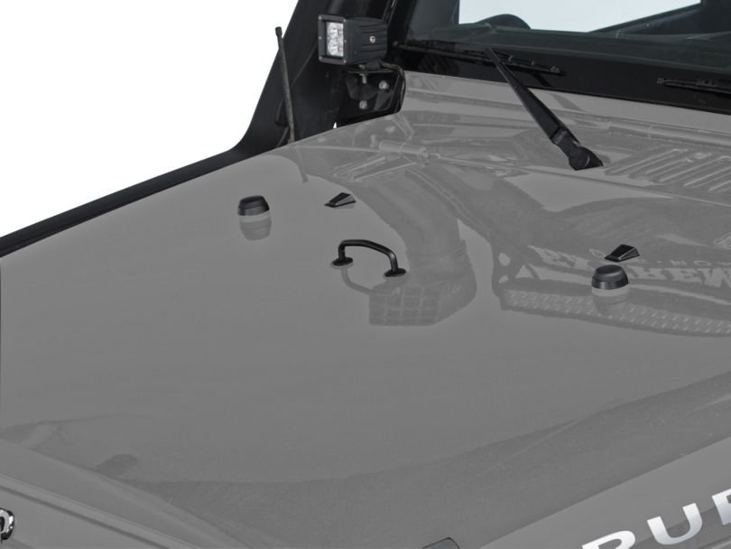 Rugged Ridge Jeep Wrangler Windshield Tie Down Kit SemiGloss Black