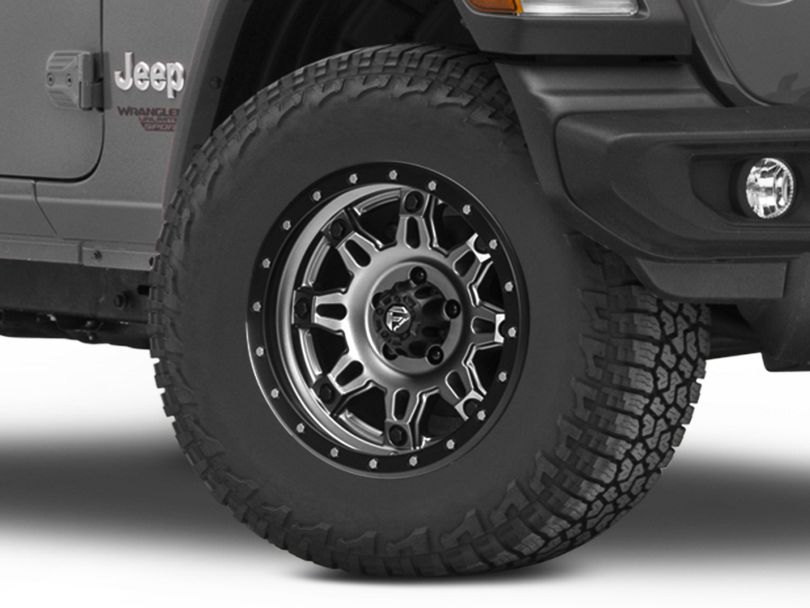 Fuel Wheels Jeep Wrangler Hostage III Gunmetal & Black Wheel 17x9