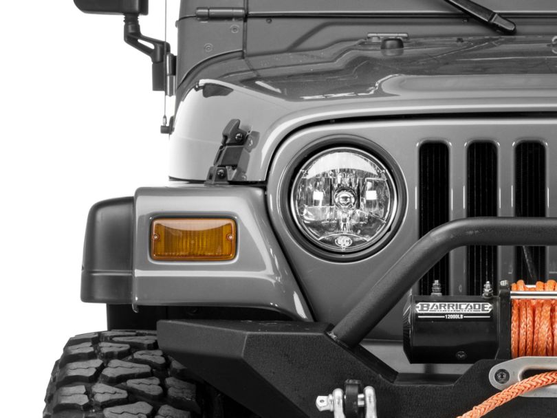 KC HiLiTES Jeep Wrangler 7 in. Headlight H4 - Single 4230 (97-06 Jeep ...