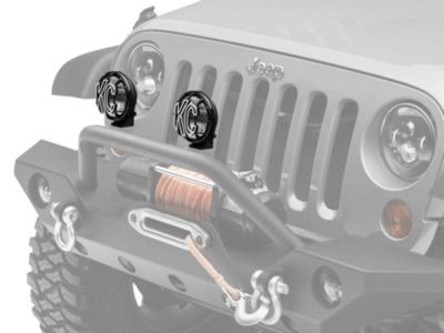 KC HiLiTES Jeep Wrangler 5-Inch Apollo Pro Halogen Lights; Fog