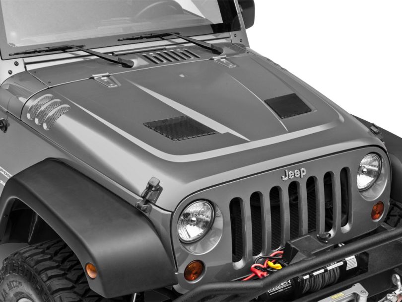 Rugged Ridge Jeep Wrangler Performance Vented Hood - Unpainted 17759.01 ...