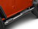 Raptor Series 4-Inch OE Style Curved Oval Side Step Bars; Black Textured (07-18 Jeep Wrangler JK 4-Door)