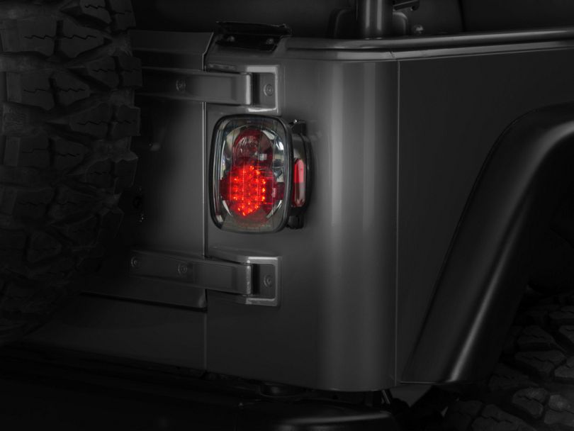 Axial Jeep Wrangler LED Tail Lights Platinum Smoke J104518 (8706