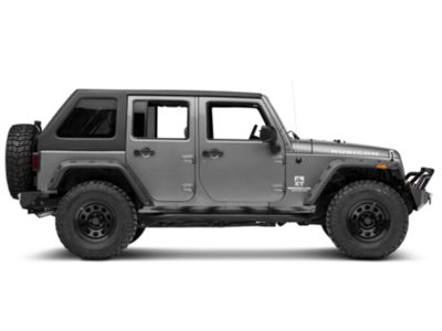 Jeep Wrangler Two-Piece Slant Hard Top; Black (07-18 Jeep Wrangler JK  4-Door) - Free Shipping