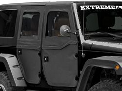 Bestop 2-Piece Full Fabric Front Doors; Black Diamond (07-18 Jeep Wrangler JK)
