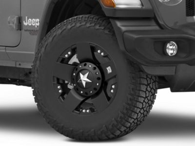 XD Rockstar Matte Black Wheel; 17x9 (18-23 Jeep Wrangler JL)
