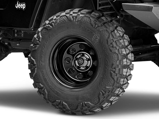 Pro Comp Wheels Steel Series 97 Rock Crawler Gloss Black Wheel; 15x10 (97-06 Jeep Wrangler TJ)