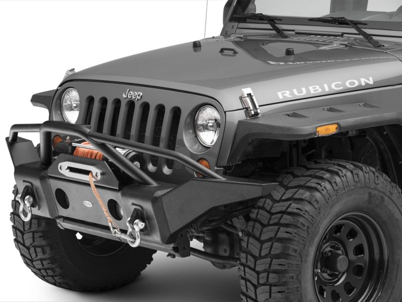 DV8 Offroad Jeep Wrangler FS-1 Steel Full Width Front Bumper FBSHTB-01 ...