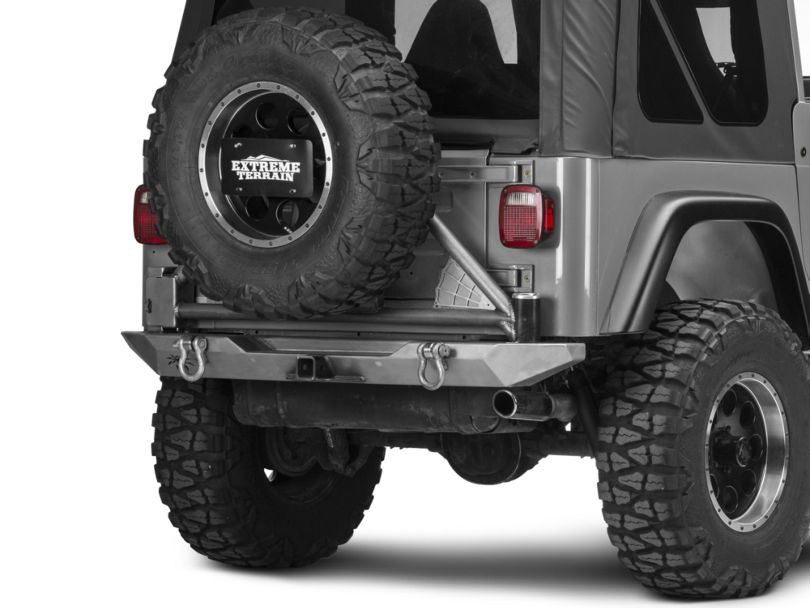 Poison Spyder Jeep Wrangler RockBrawler Rear Bumper w/ Tire Carrier ...