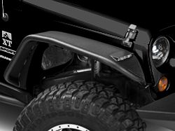 Barricade Tubular Fender Flares with LED Lighting; Front (07-18 Jeep Wrangler JK)