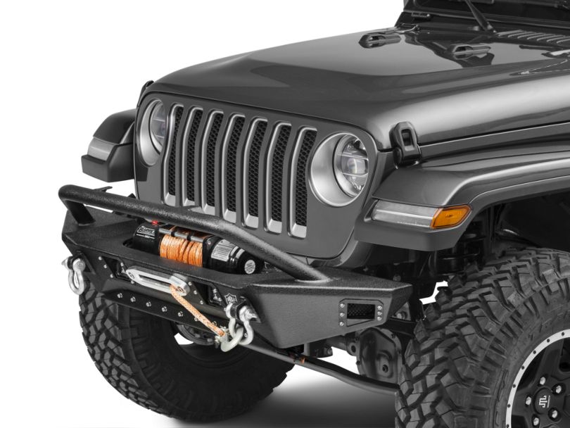 Deegan 38 Jeep Wrangler Front Bumper w/ KC LED Fog Lights J108786 (18 ...