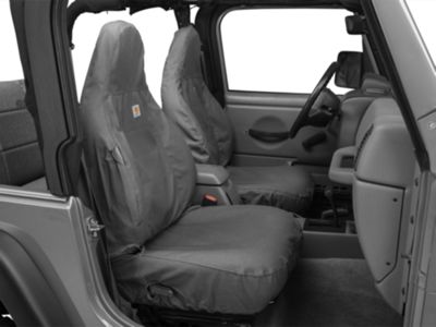 Covercraft Jeep Wrangler Carhartt Seat Saver Front Row Covers Gravel J108832 97 06 Tj - Carhartt Seat Covers For 2020 Toyota Tundra