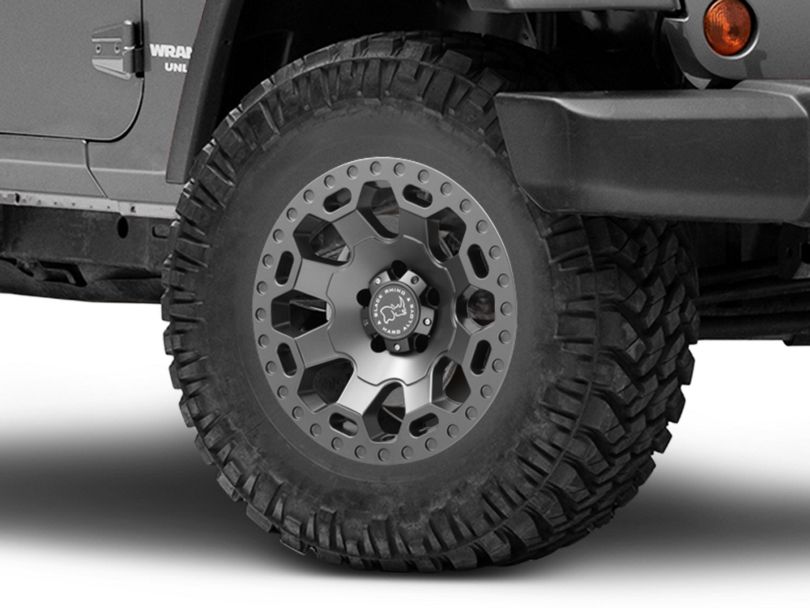 Black Rhino Jeep Wrangler Warlord Matte Gunmetal Wheel - 17x9 1790WAR