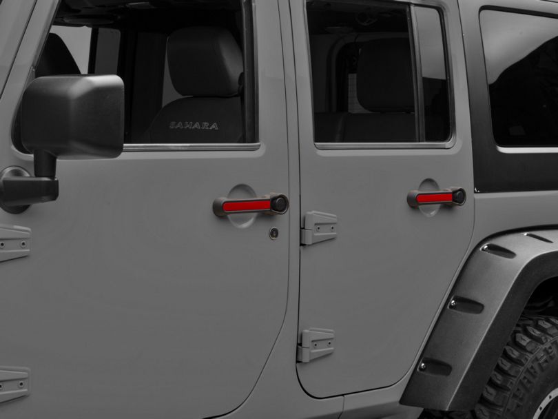 Rugged Ridge Jeep Wrangler Elite Door Handle Inserts - Red 13311.45 (07 ...