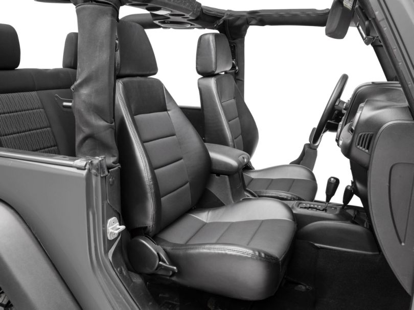 Corbeau Jeep Wrangler Sport Seat Reclining Seat Black Vinyl/Cloth