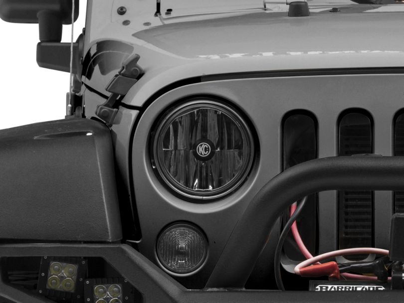 KC HiLiTES Jeep Wrangler 7 in. Gravity LED Headlight 4235 (0718 Jeep