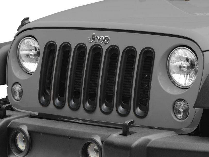 Jeep Wrangler Grille Inserts - Black (07-18 Jeep Wrangler Jk, Excluding 