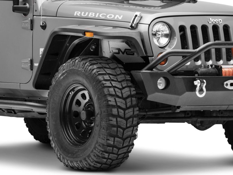 DV8 Offroad Jeep Wrangler Front Inner Fenders with LED Rock Lights ...