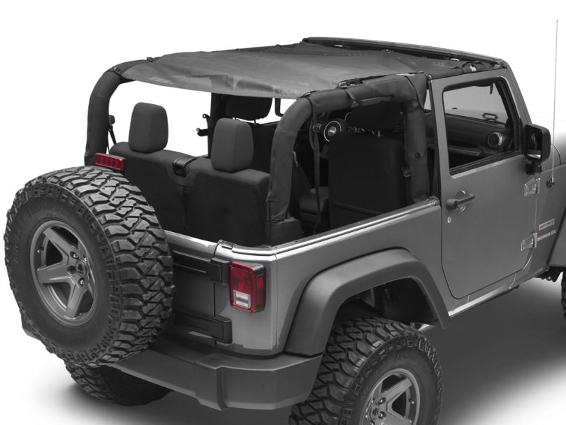 MasterTop Jeep Wrangler ShadeMaker Mesh Bimini Top Plus - Black ...